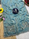 Jk 502 Soft Fabric Embroidery Work Saree